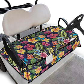 Yspwyqan tropical flowers seat cover on EZGO golf cart for stylish protection