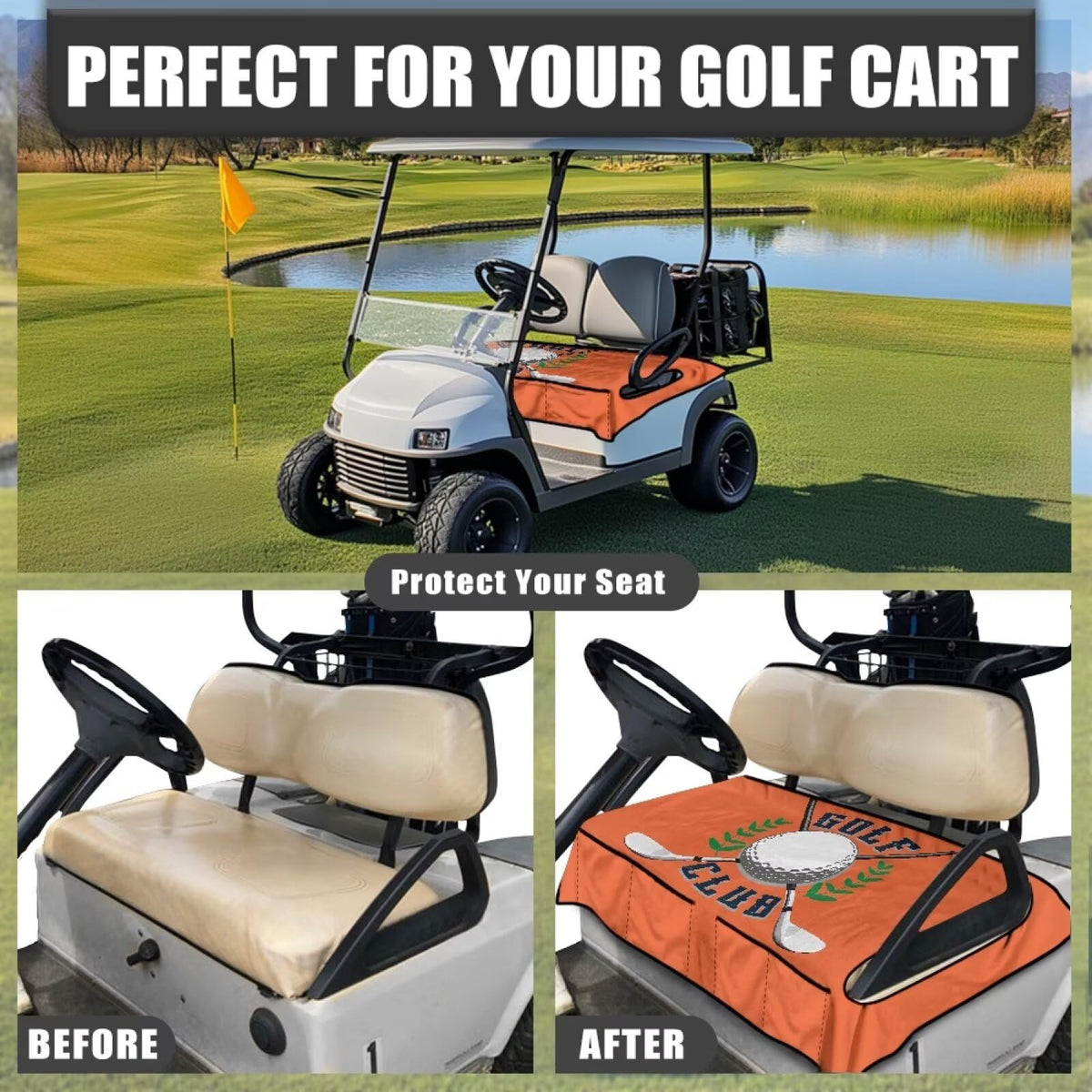 Yspwyqan universal-fit golf cart cover fits EZGO and Club Car