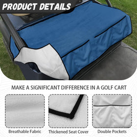 Four-season seat cover with universal size 133x82 cm for flexibility.