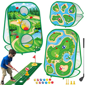 YSZZYSM 4-in-1 kids golf set packaging for indoor/outdoor play