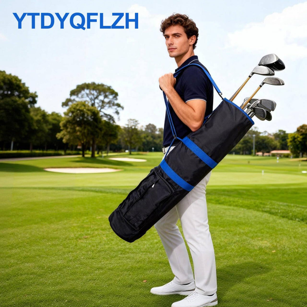 YTDYQFLZH compact-design golf bag fits in car trunks.