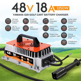 YUANRI 16 ft cord charger for Yamaha G29 enables flexible placement during charging.