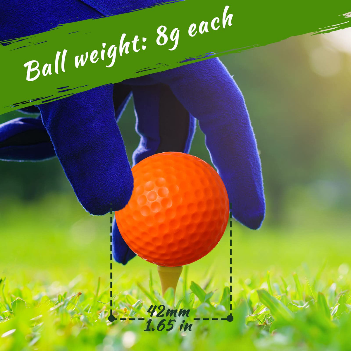 Yunsailing orange foam golf balls, high visibility for indoor drills