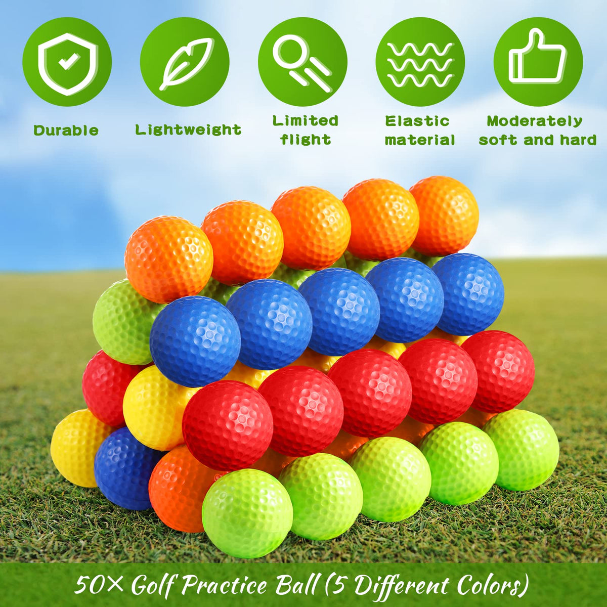Yunsailing red foam golf balls, precise swing feedback