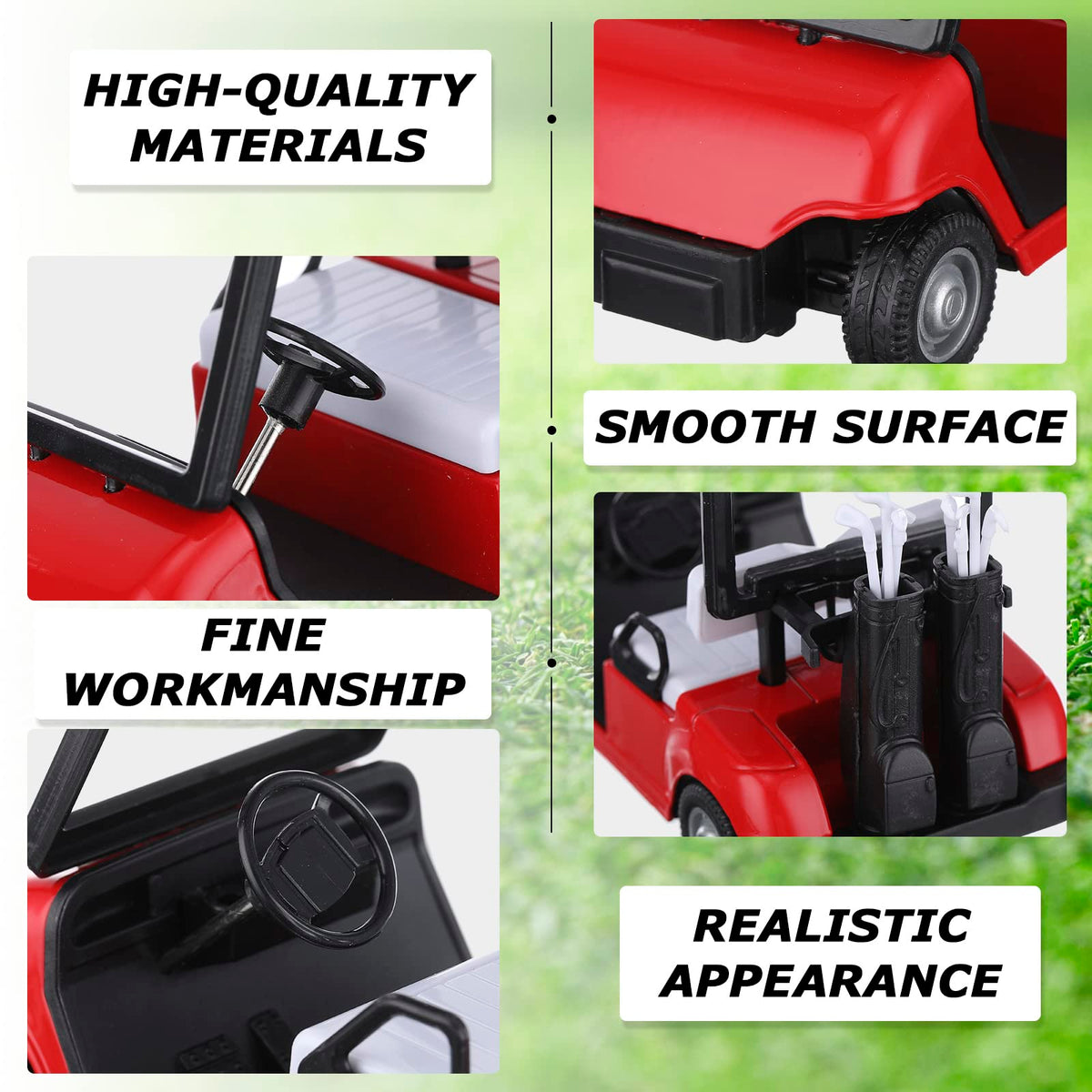 Yunsailing red golf cart decor ideal for festive tables