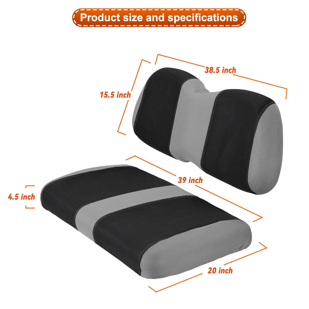 YUWEIDG0769 tool-free, quick install on golf cart seats