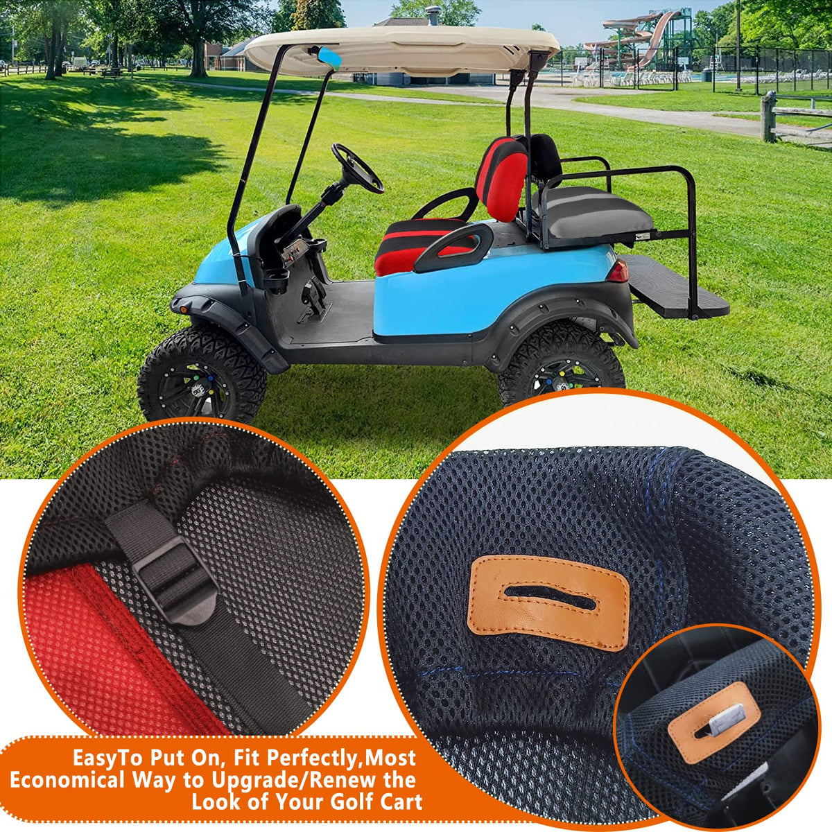 YUWEIDG0769 easy-installation seat cover fits a single person without tools.
