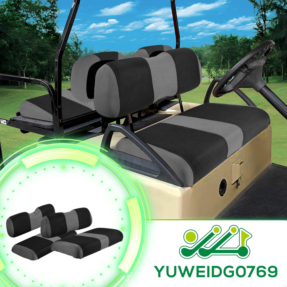 YUWEIDG0769 quick-install indicates tool-free setup for DS seats.