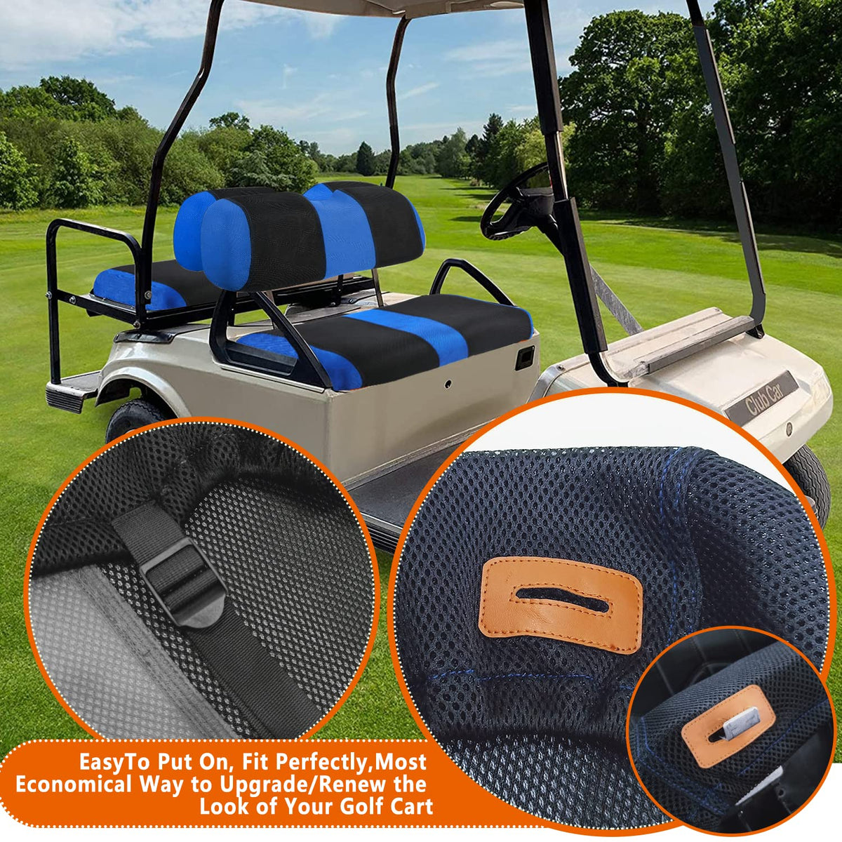 YUWEIDG0769 EZGO back-seat cushion cover hides wear