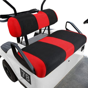 YUWEIDG0769 EZGO front seat cover on seat for updated look and protection.