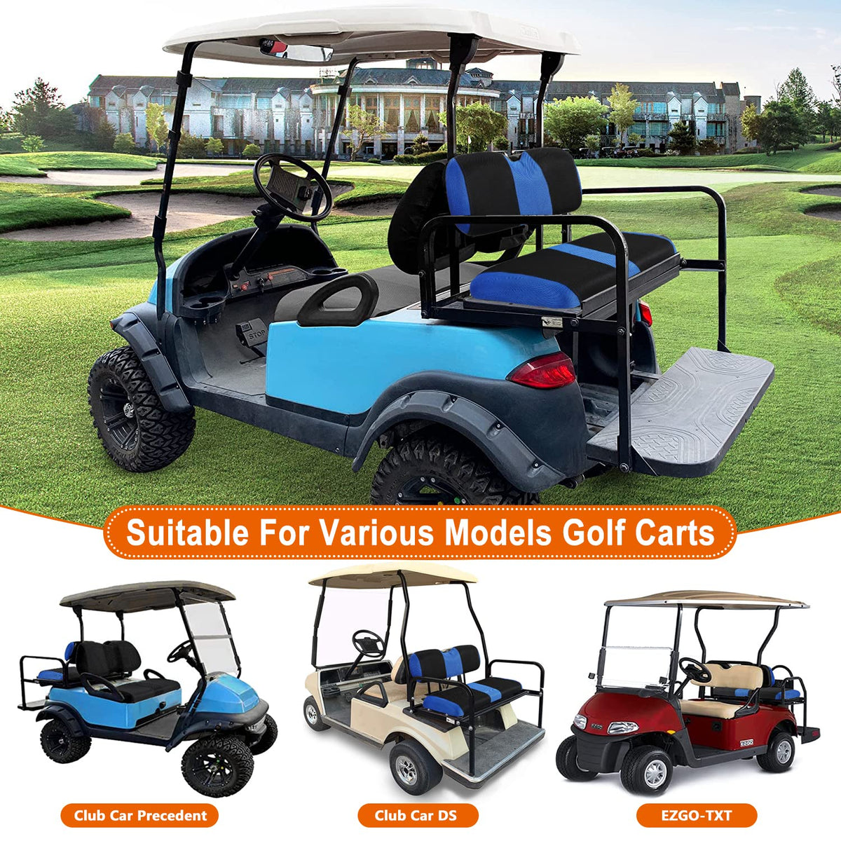 YUWEIDG0769 EZGO seat cover upgrade improves cart appearance