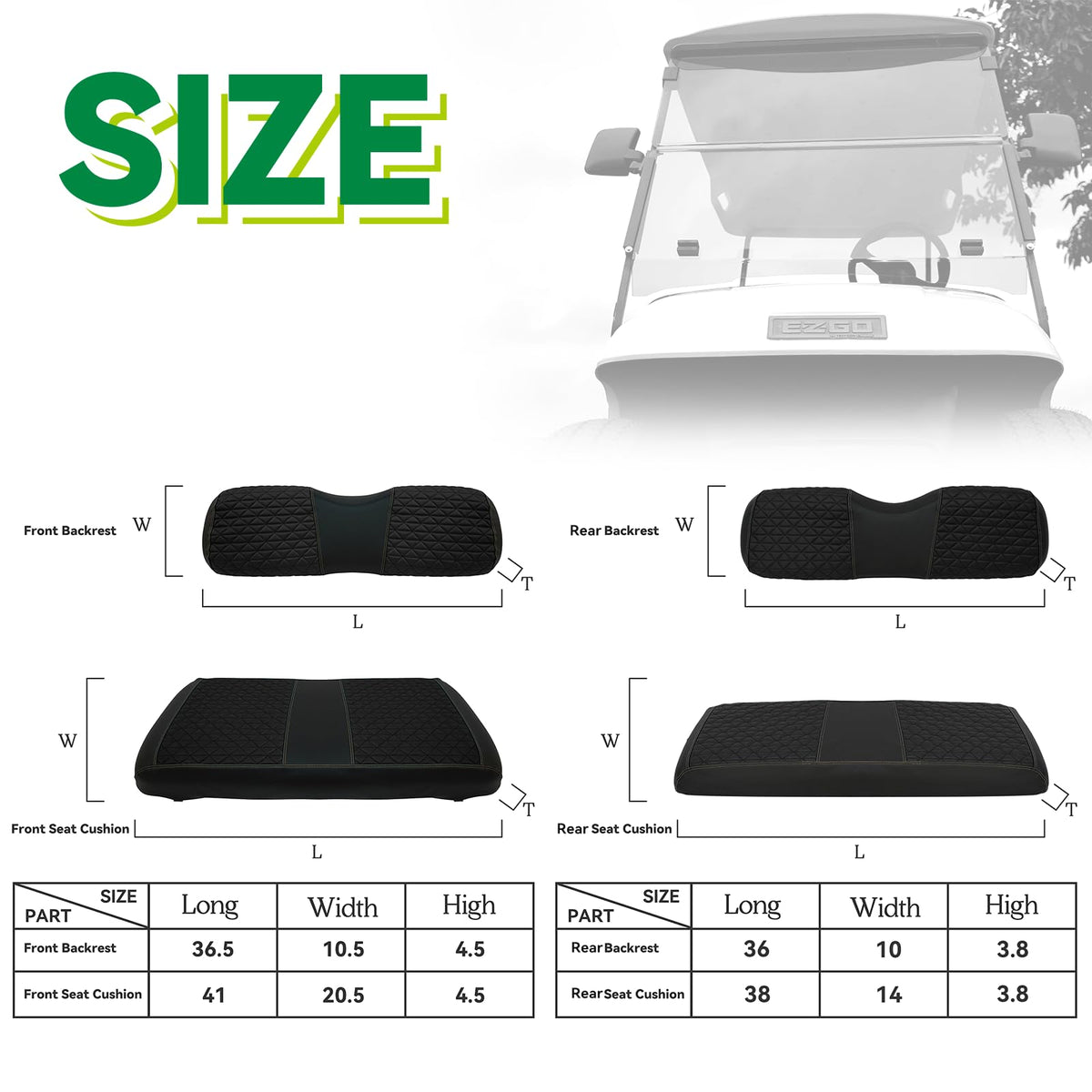 YUWEIDG0769 front backrest cover adds premium look and full protection