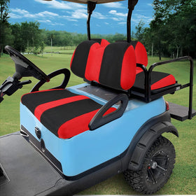 YUWEIDG0769 front seat cover closeup shows breathable mesh for cooler seats
