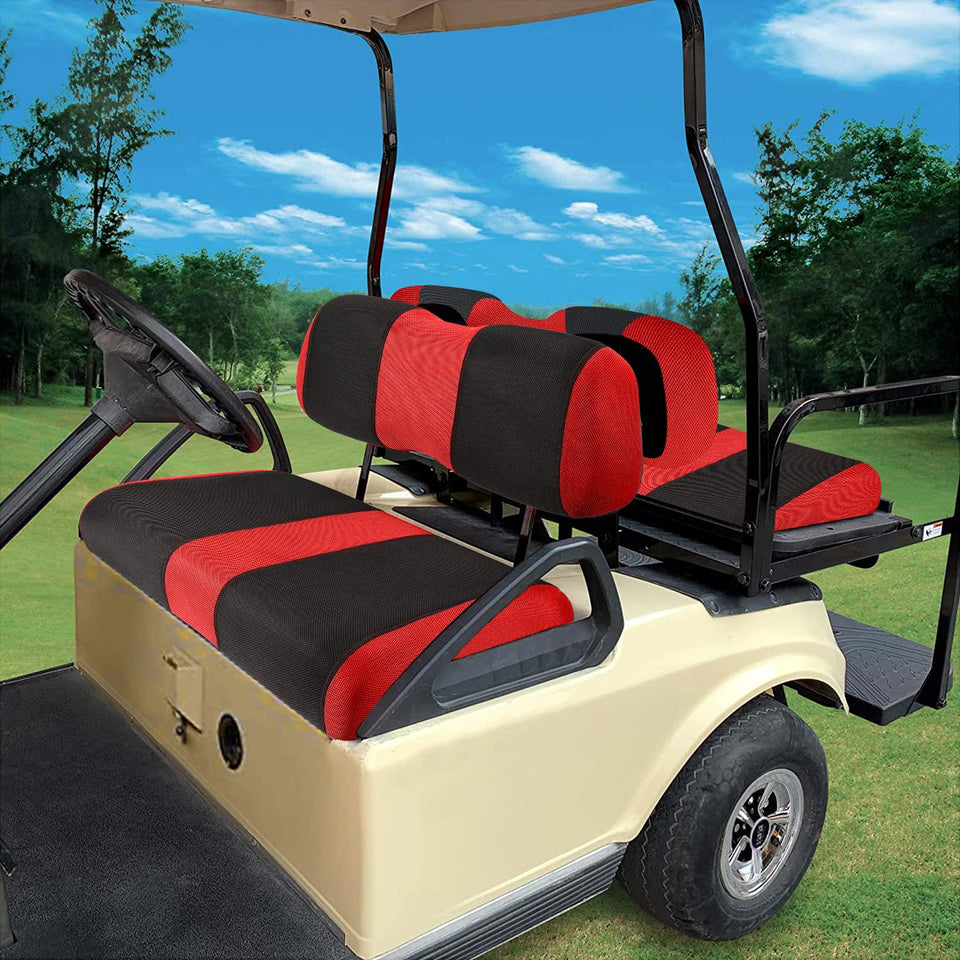 YUWEIDG0769 front seat cover for Club Car DS enhances look and protects upholstery.