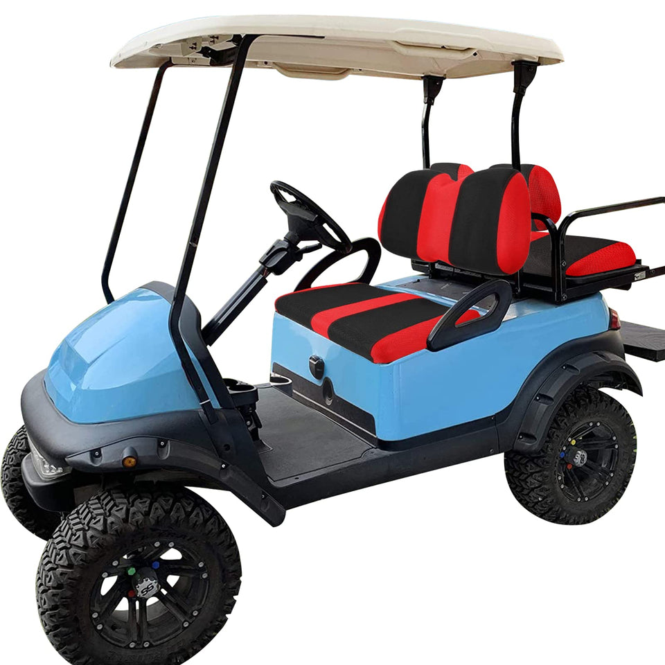 YUWEIDG0769 front seat cover on Club Car Precedent adds refreshed look and comfort