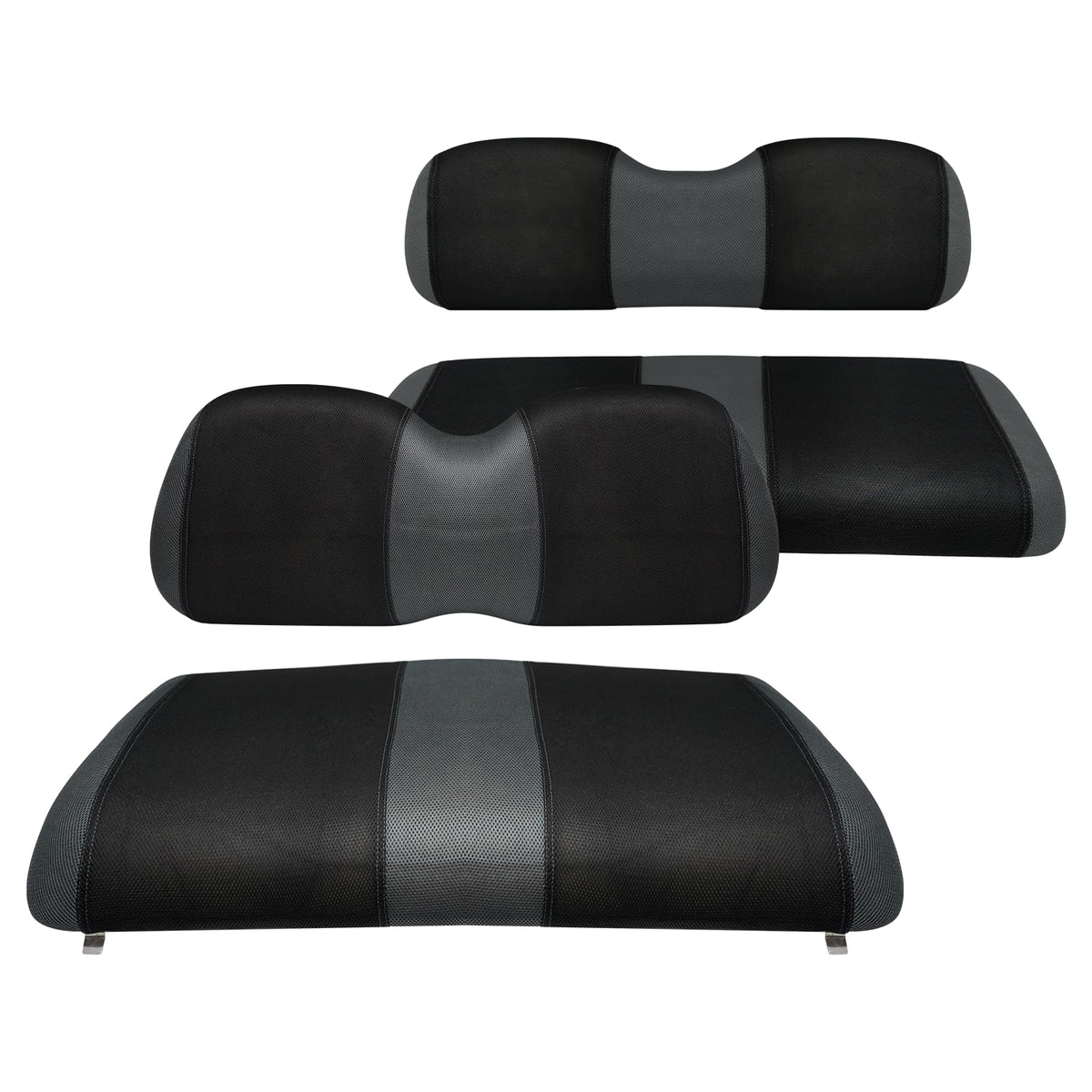 YUWEIDG0769 front seat cover close-up shows durable, breathable fabric for Club Car Precedent.