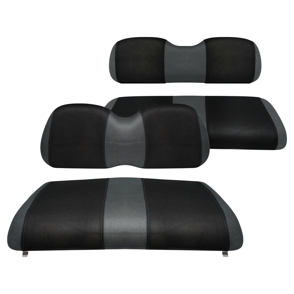 YUWEIDG0769 front seat cover close-up shows durable, breathable fabric for Club Car Precedent.