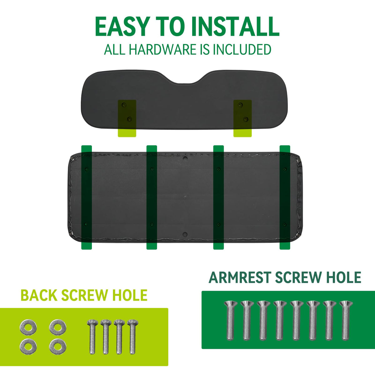 YUWEIDG0769 golf cart durable base — long-lasting cushion support.