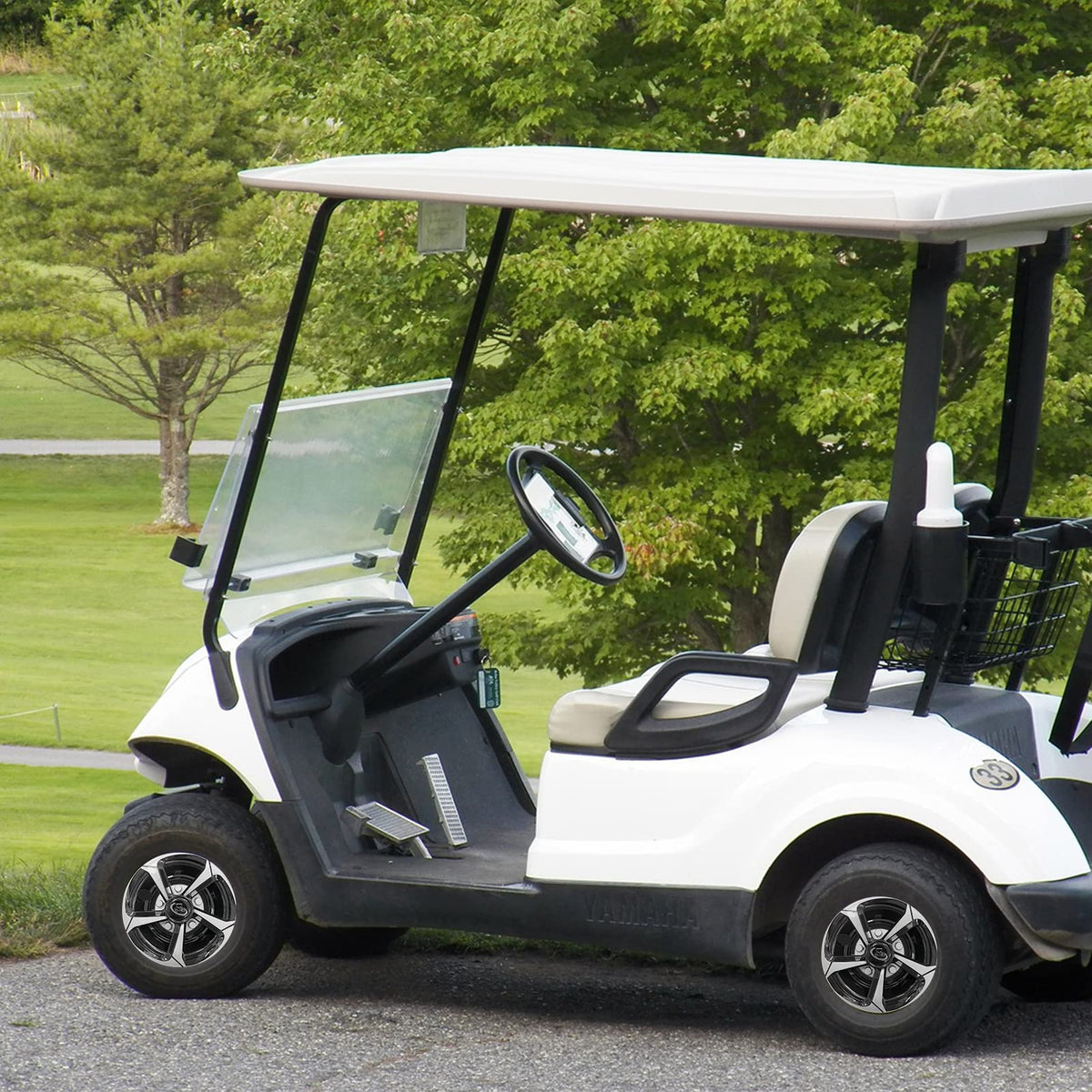 YUWEIDG0769 golf cart center cap stickers add detail and shine