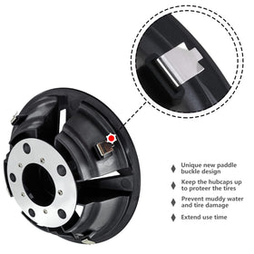 YUWEIDG0769 gloss black hubcap adds modern contrast