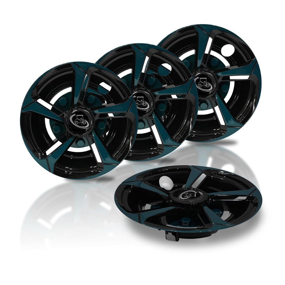 YUWEIDG0769 8-inch hub caps for EZGO, Yamaha, and Club Car, set of 4