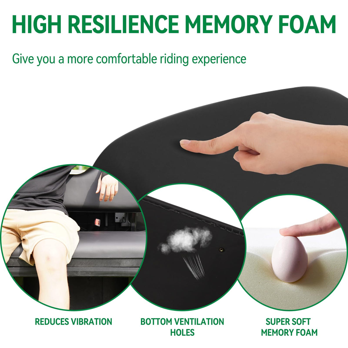 YUWEIDG0769 memory foam back cushion close-up — high rebound for comfort.