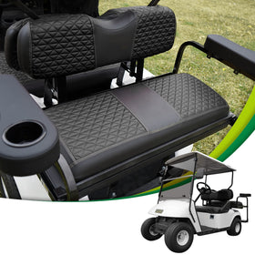 YUWEIDG0769 rear seat cover in black close-up showing waterproof marine vinyl durability