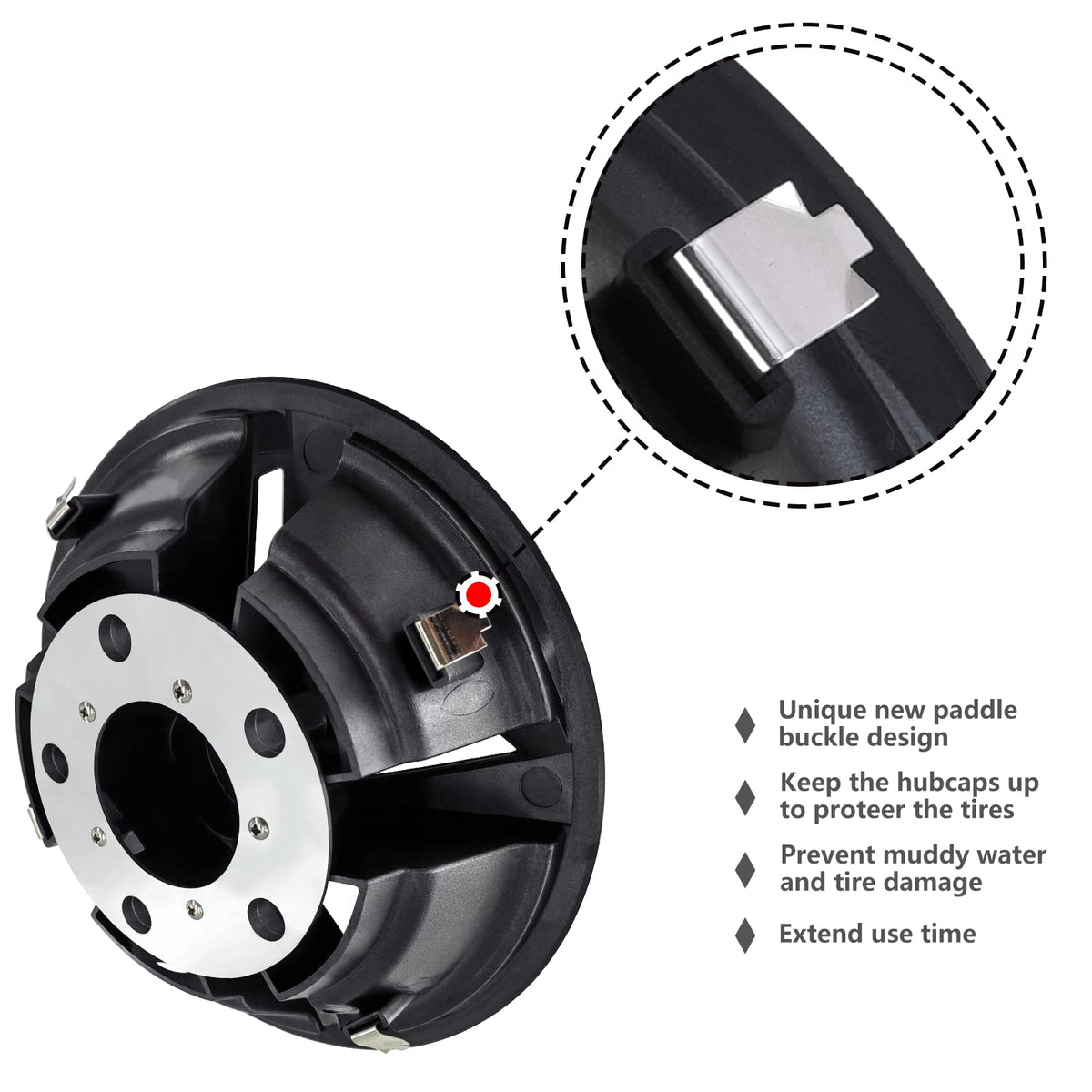 YUWEIDG0769 hub cap installation clips for secure fit.