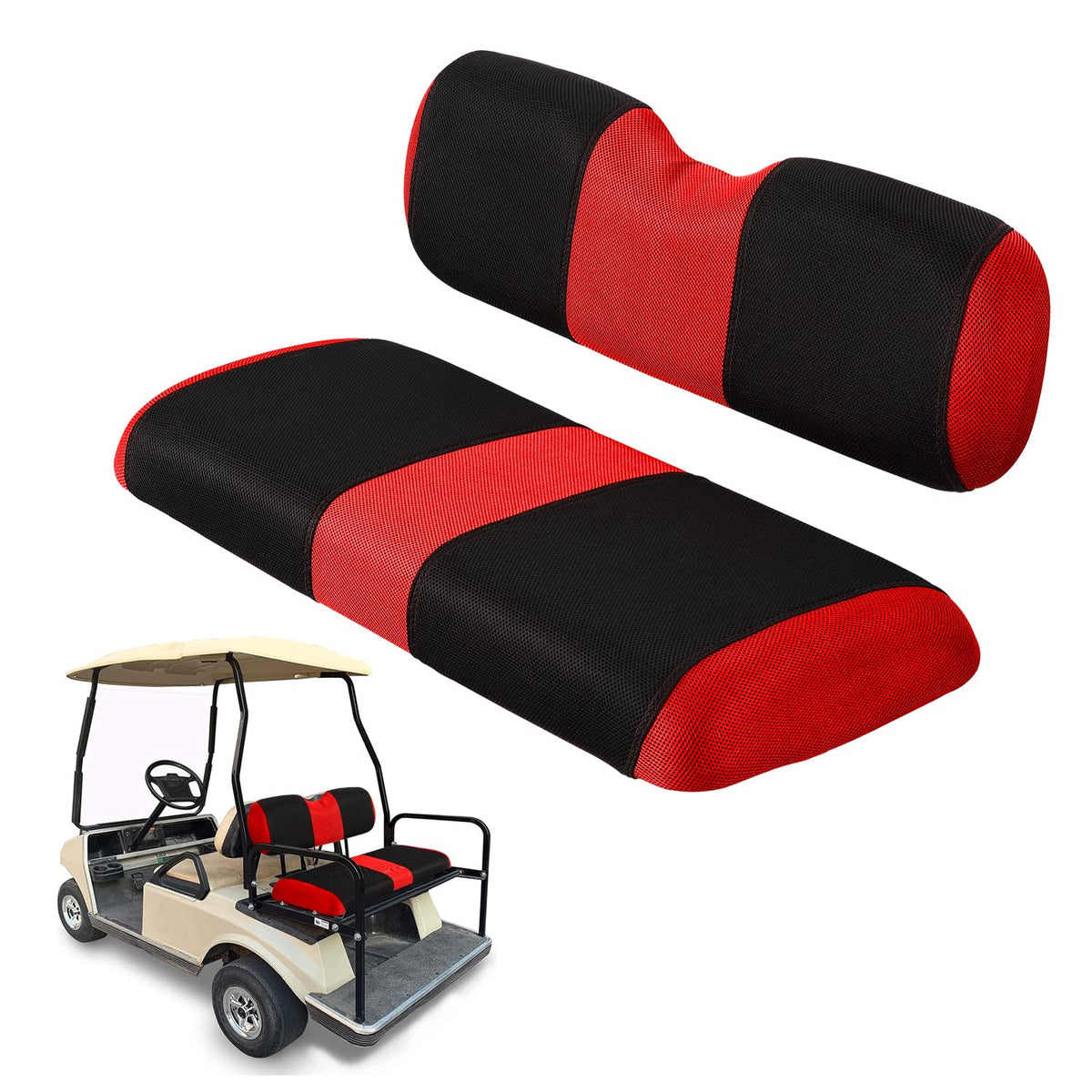 YUWEIDG0769 rear seat cover with two-tone design provides stylish protection.