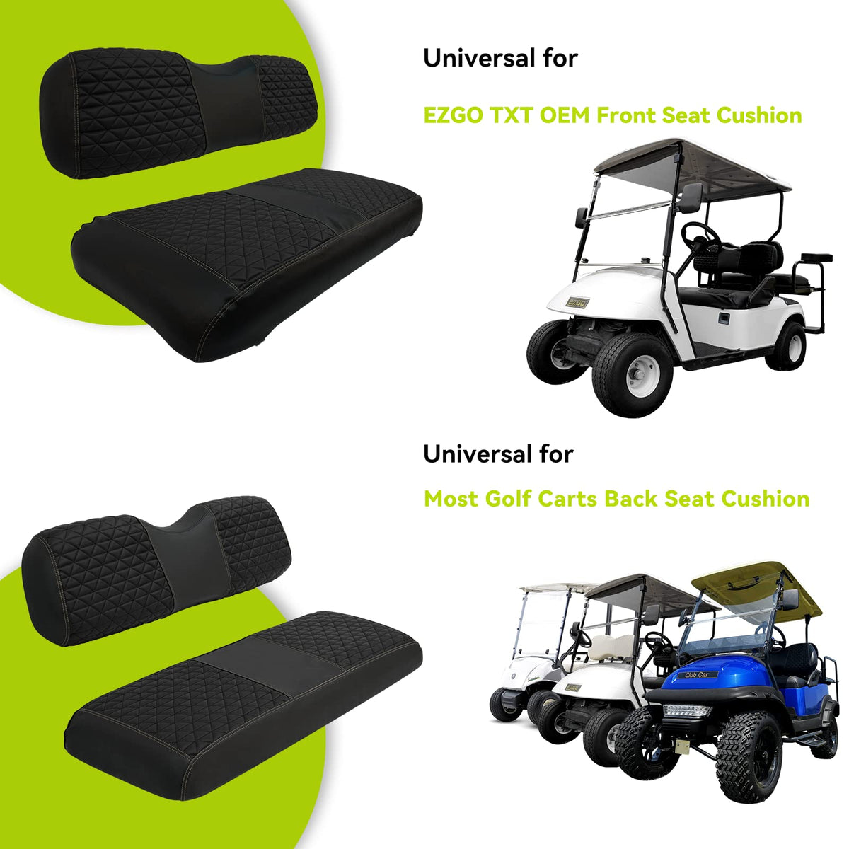 YUWEIDG0769 rear seat cover refreshing the golf cart interior with durable vinyl