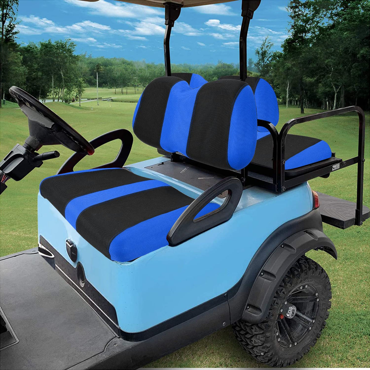 YUWEIDG0769 rear seat cushion cover, blue, protects against wear.