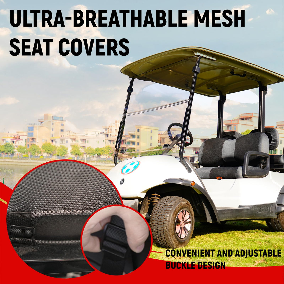 YUWEIDG0769 fits Yamaha G29 front seat dimensions for reliable fit.
