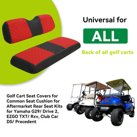 YUWEIDG0769 seat cushion cover in red vinyl protects worn cushions