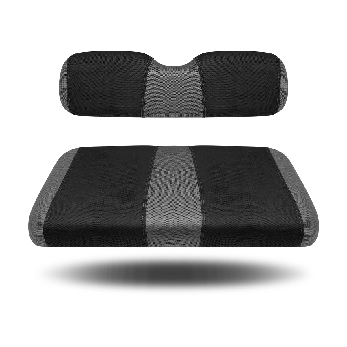YUWEIDG0769 EZGO TXT front seat cover on a golf cart interior