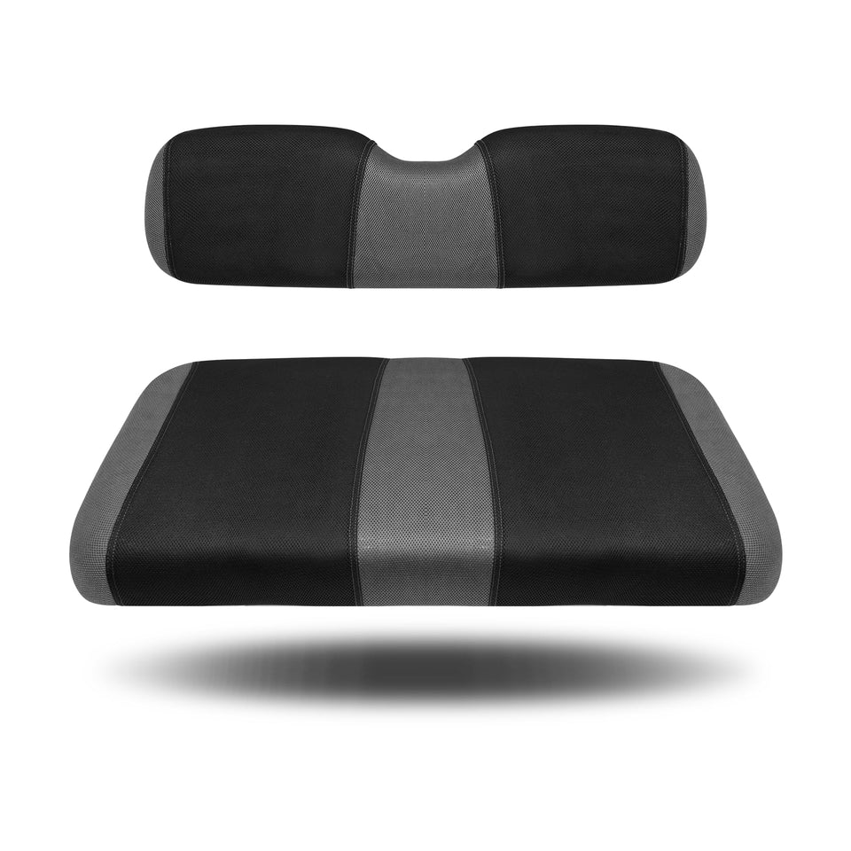 YUWEIDG0769 EZGO TXT front seat cover on a golf cart interior