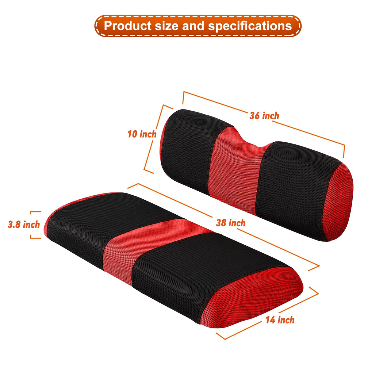 Universal fit for EZGO, Club Car, Yamaha rear seats using YUWEIDG0769.