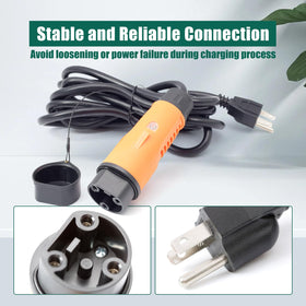 Y-30 cord with wide voltage support for flexible charging setups.
