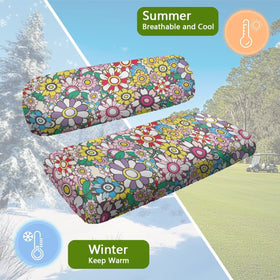 Yuyamidu Hippie Flowers novelty golf design seat cover adds personality