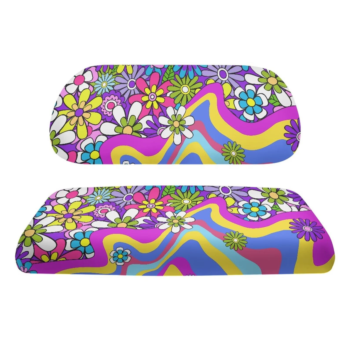Yuyamidu tropical flowers rear seat cover for golf cart