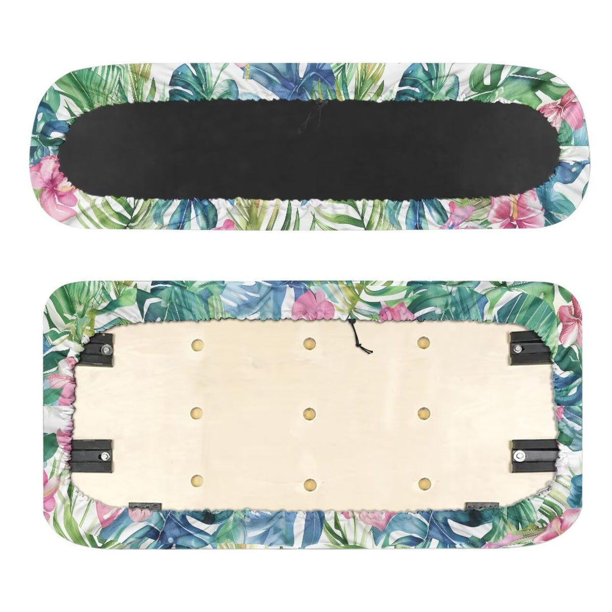 Yuyamidu tropical flowers two-piece set with breathable stretch fabric for quick install.