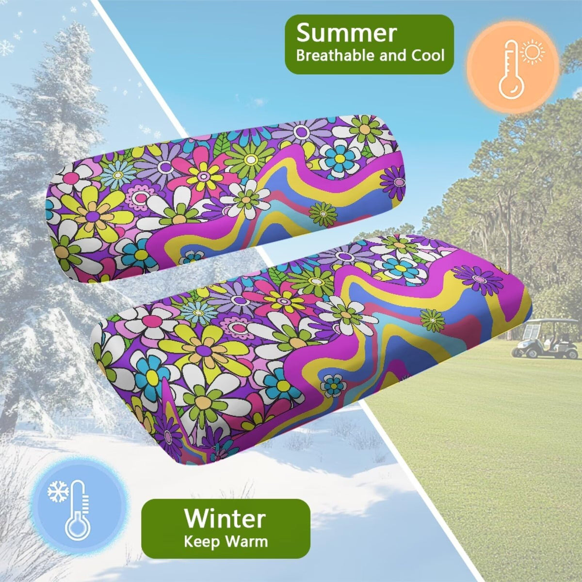 Yuyamidu two-piece set suits most golf carts
