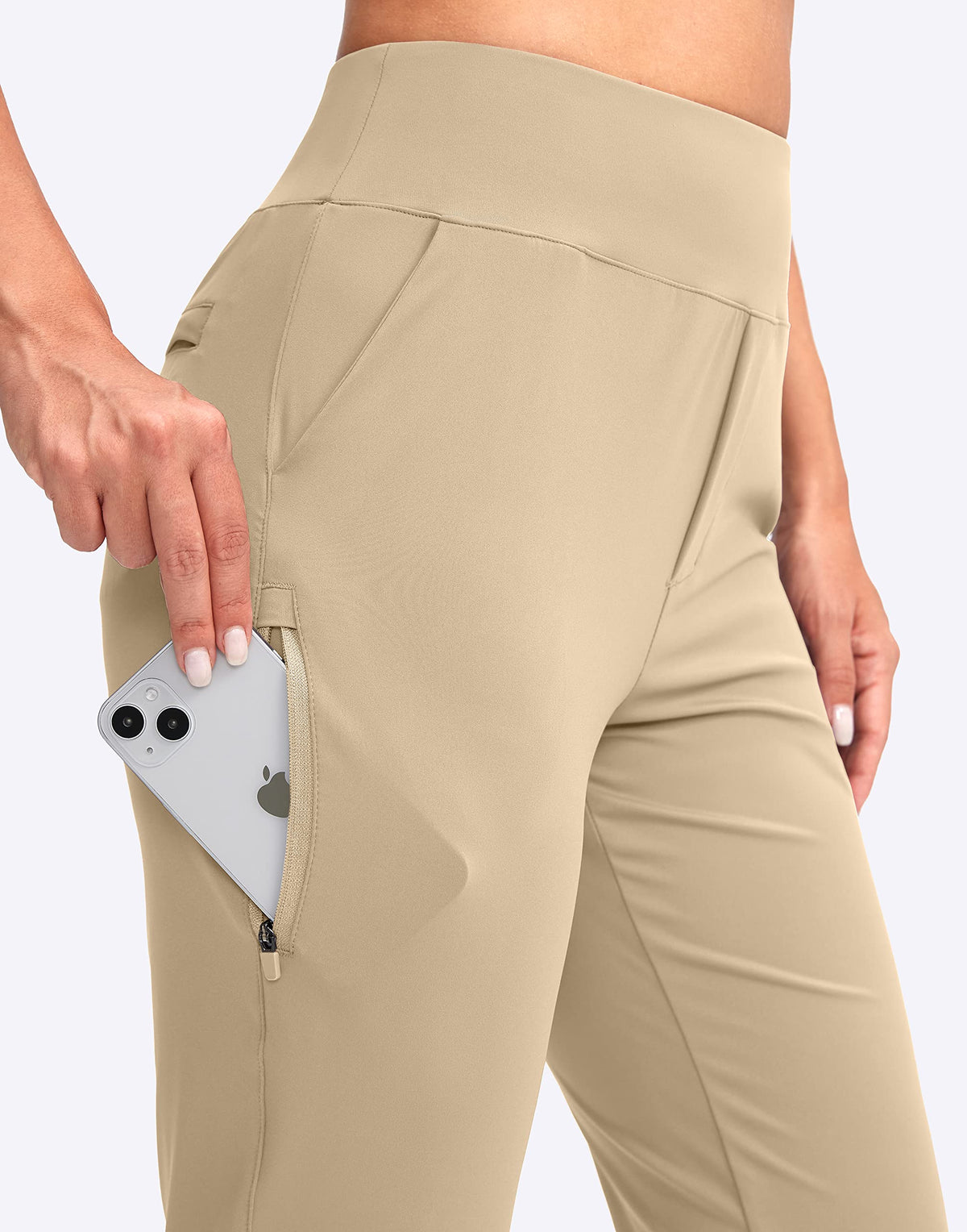 YYV women's golf pants 7/8 ankle length with split hem for airflow