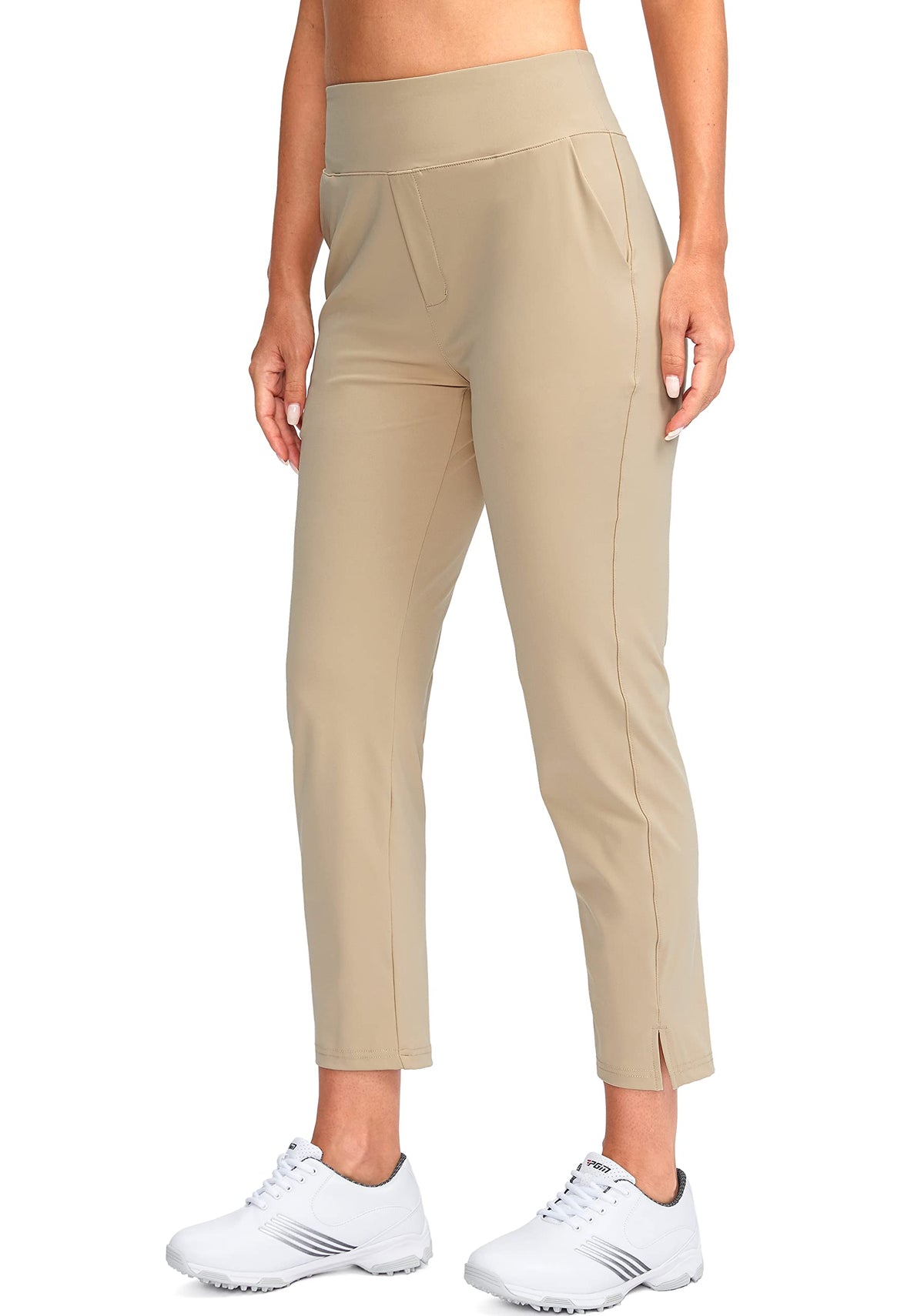 YYV women's golf pants high-waist tummy-control design for secure daily wear