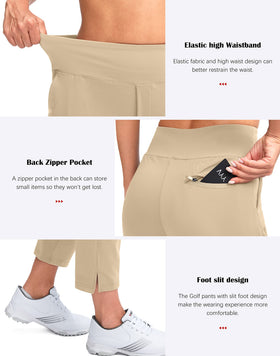 YYV women's golf pants pull-on design for travel and daily wear
