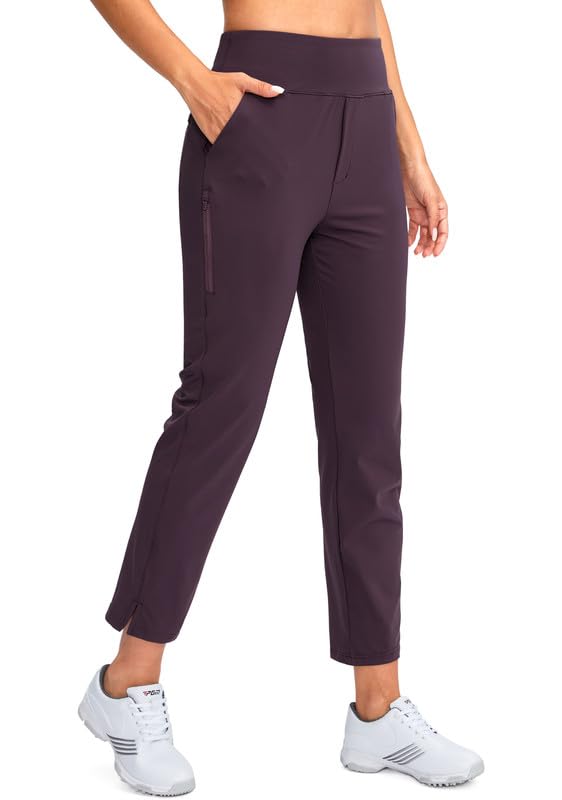 YYV women's golf pants stretch high waist ankle for flexible movement
