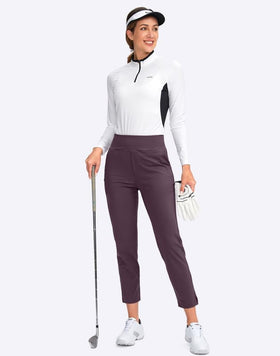 YYV wine color pants pair with travel and office outfits