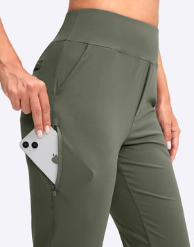YYV golf pants with zippered thigh pocket and back pocket for secure essentials