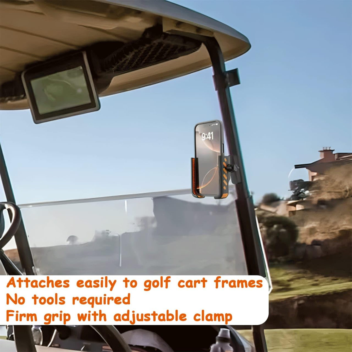 ZAHN SUPPLIES tool-free installation on metal surfaces including golf carts and gym equipment.