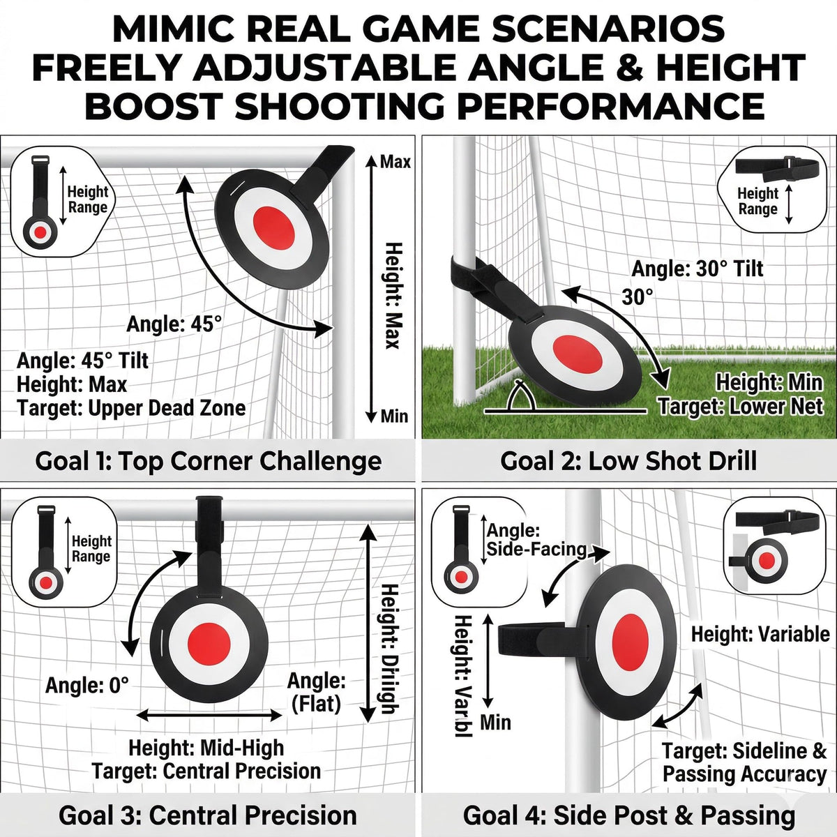 ZDAGELD Soccer Target Discs in backyard training scenarios for focused practice