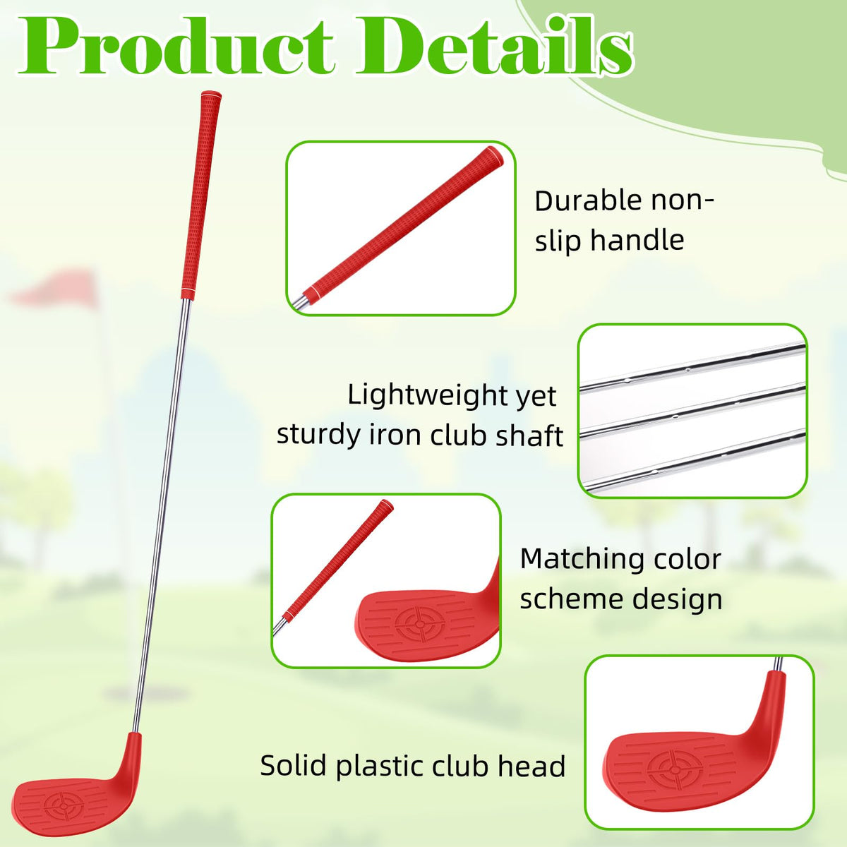 Zealor 3-pack 36-inch clubs in color variety ready for beginners and casual players.